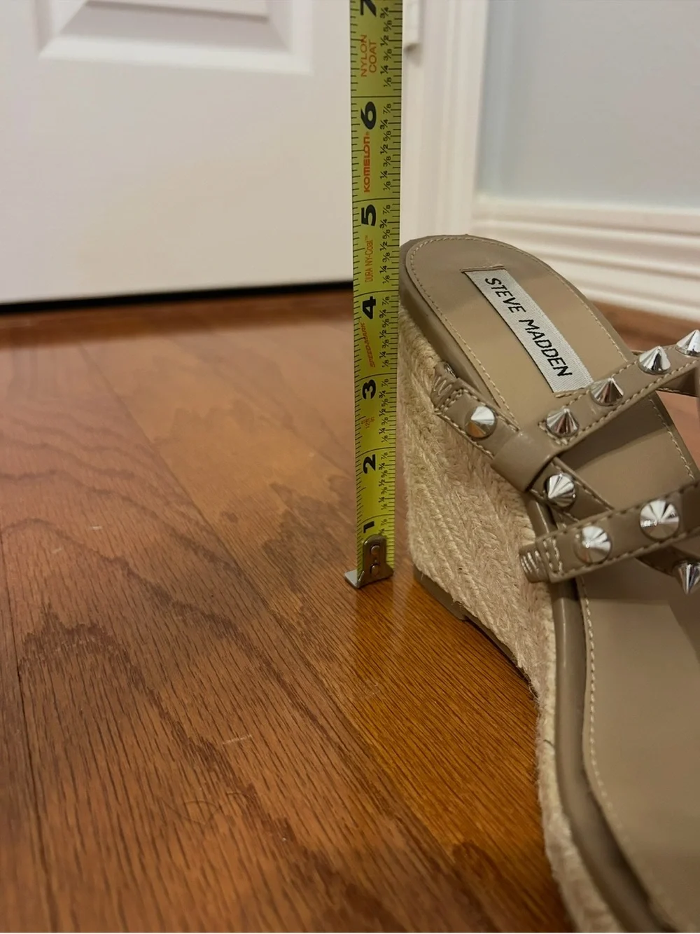 Steve Madden Tan Studded Espadrille Wedge Sandals